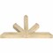 Ekena Millwork Saratoga Rough Sawn Timber Gable Bracket, Douglas Fir, 48"W x 28"H x 4"D x 4"F, 14/12 Pitch GBW048X28X0404SAR00RDF - alternate 4
